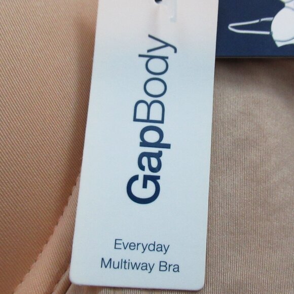 GAP GapBody Women's Everyday Essentials Multiway T-Shirt Bra, Brush Beige, 32D - Picture 4 of 7
